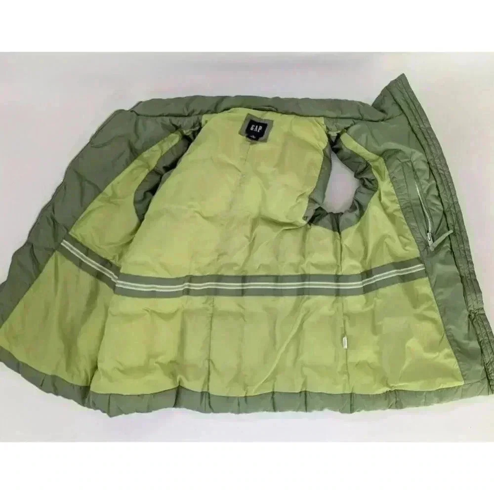 GAP Women’s Down Quilted Puffer Zip Up Vest Emerald Green Size M - Picture 4 of 10